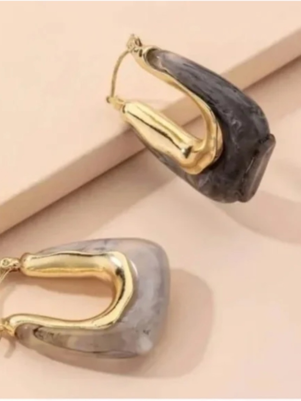 ✨ FREE Geo Minimal Boho Stone Lock Minimal Hippie Cottage Art Modern Earrings